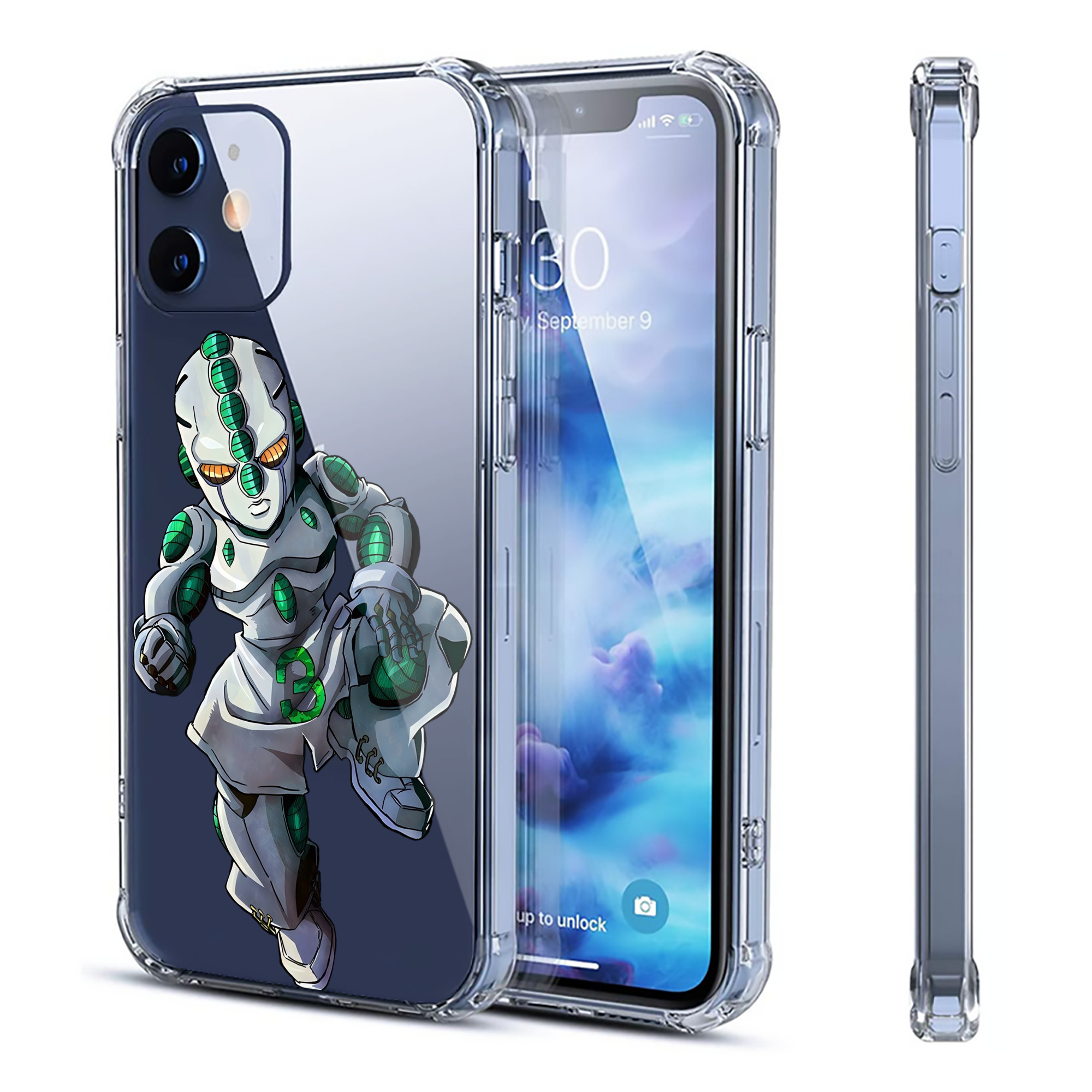 （画像用） ジョジョの奇妙な冒険 広瀨康一 JoJo's Bizarre Adventure Hirose Koichi 【iPhone 12シリーズ対応】透明スマホケース（クリアソフトケース）
